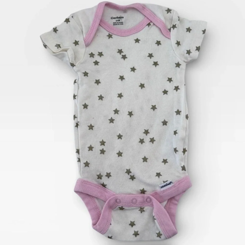 Gerber Onesies Baby Girl 3-6M Star Bodysuit & Woodland‎ Critter Leggings Set